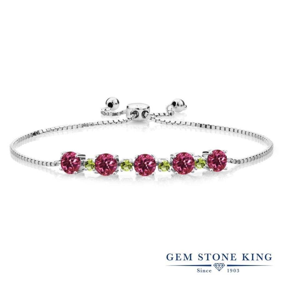 天然 ピンクトルマリン ブレスレット レディース 天然石 10月