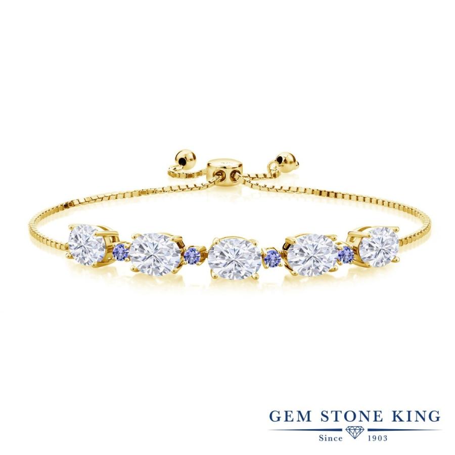 モアサナイト ブレスレット レディース イエローゴールド 加工 Forever Classic プレゼント 女性 40代 50代 ブランド