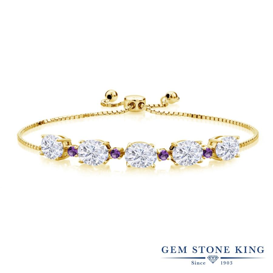 モアサナイト ブレスレット レディース イエローゴールド 加工 プレゼント 女性 40代 50代 ブランド