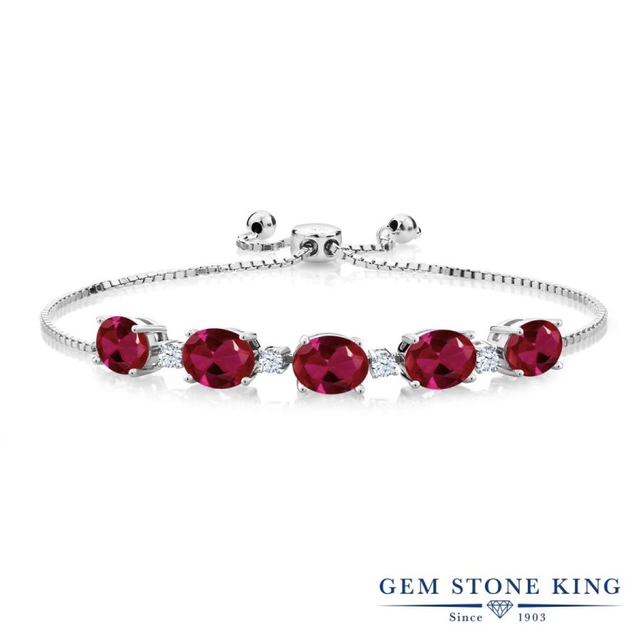シンセティック ルビー ブレスレット レディース 7月 誕生石 お守り 誕生日プレゼント 女性 40代 50代 ブランド