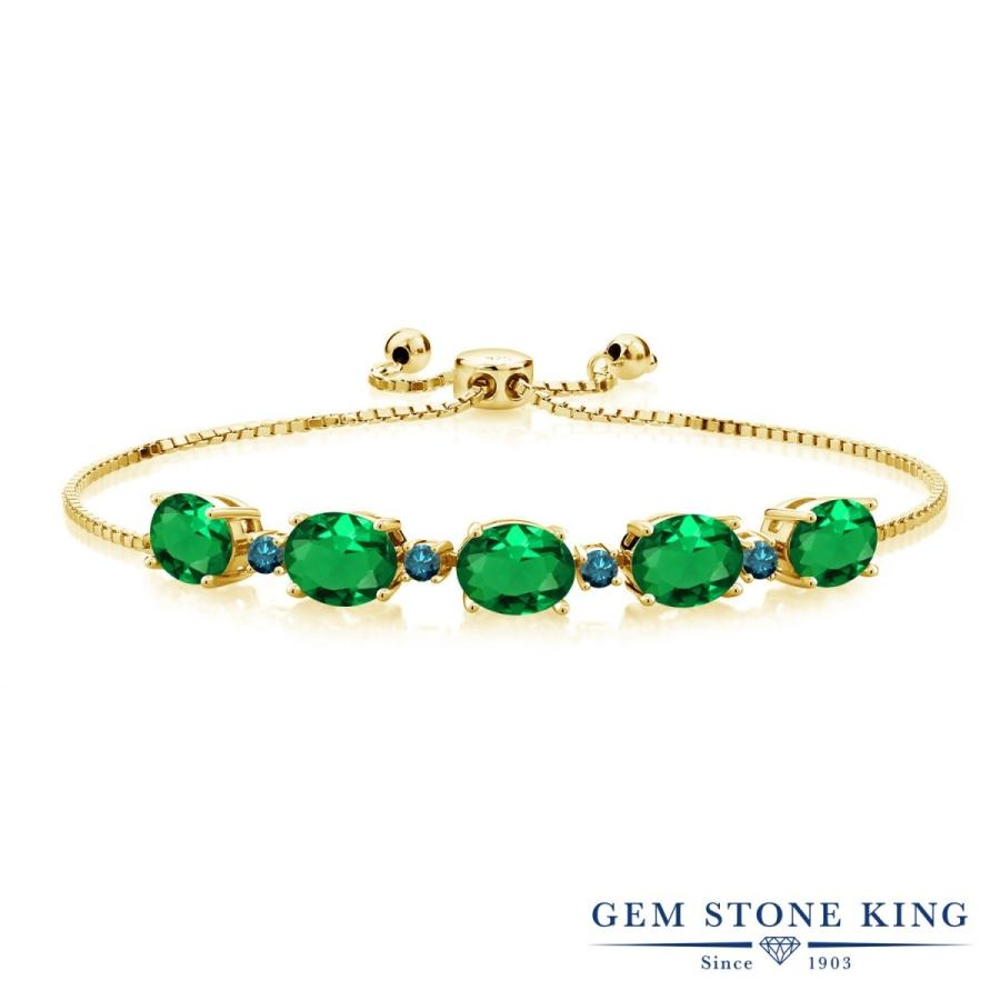 ナノ エメラルド ブレスレット レディース イエローゴールド 加工 40代 50代 ブランド