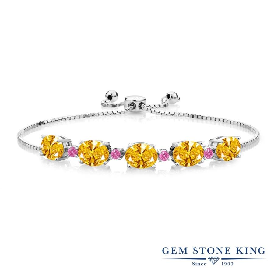 ゴールデン イエロー ジルコニア ブレスレット レディース CZ プレゼント 女性 40代 50代 ブランド