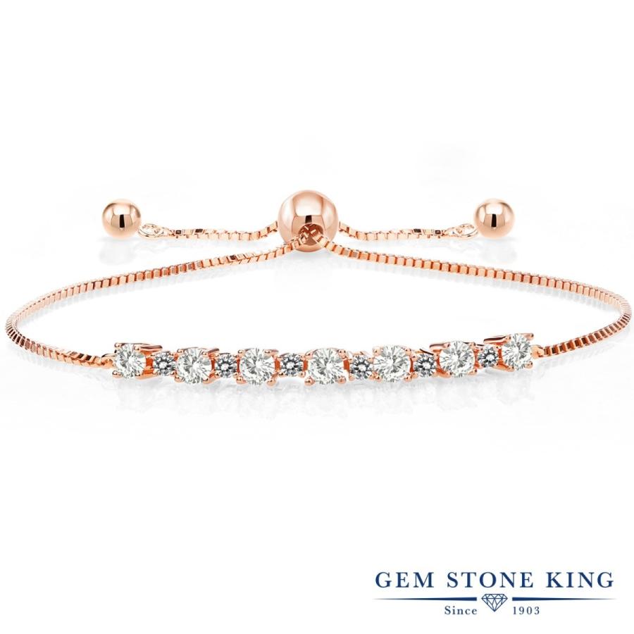 大切な人へのギフト探し ブランド 人気 モアサナイト レディース ブレスレット ブレスレット 彼女 妻 クリスマスプレゼント 加工 ピンクゴールド Classic Forever モアサナイト レディース レディースアクセサリー