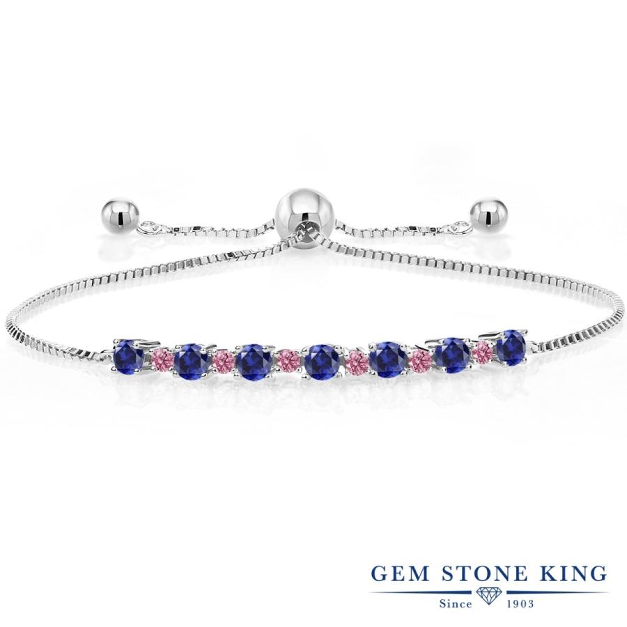 シンセティック サファイア ブレスレット レディース 9月 誕生石 お守り 誕生日プレゼント 女性 40代 50代 ブランド