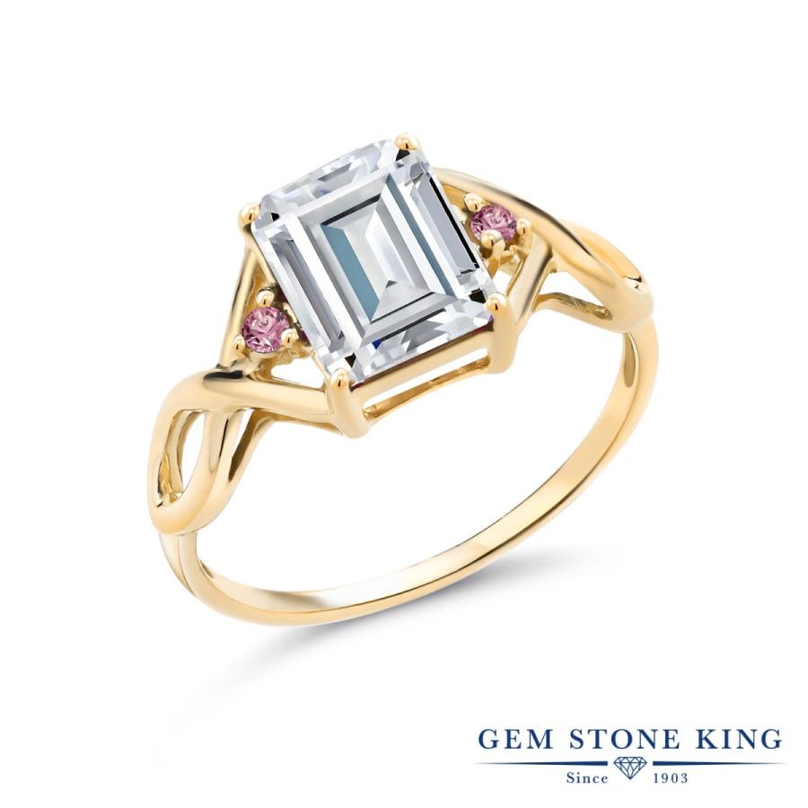 指輪 レディース リング モアサナイト イエローゴールド 加工 プレゼント 女性 ブランド