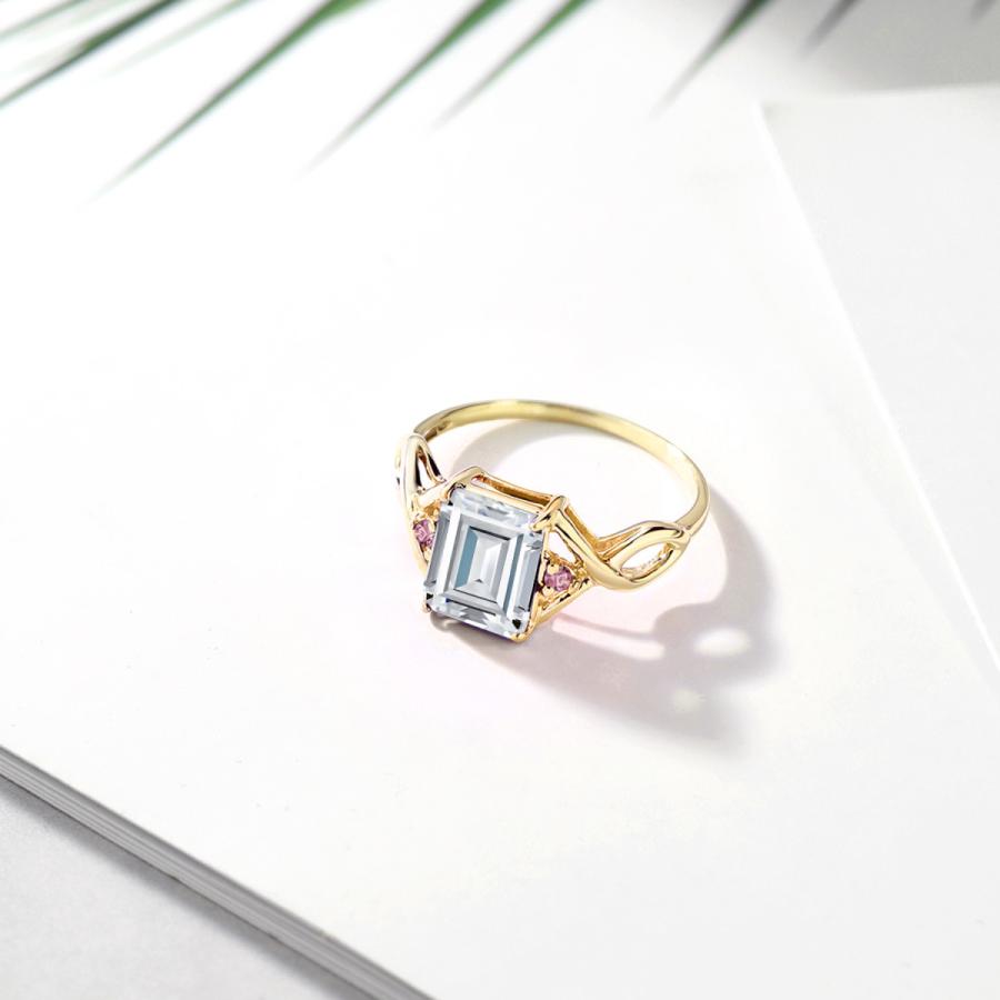 指輪 レディース リング モアサナイト イエローゴールド 加工 プレゼント 女性 ブランド モアサナイト Gem Stone King 2mm