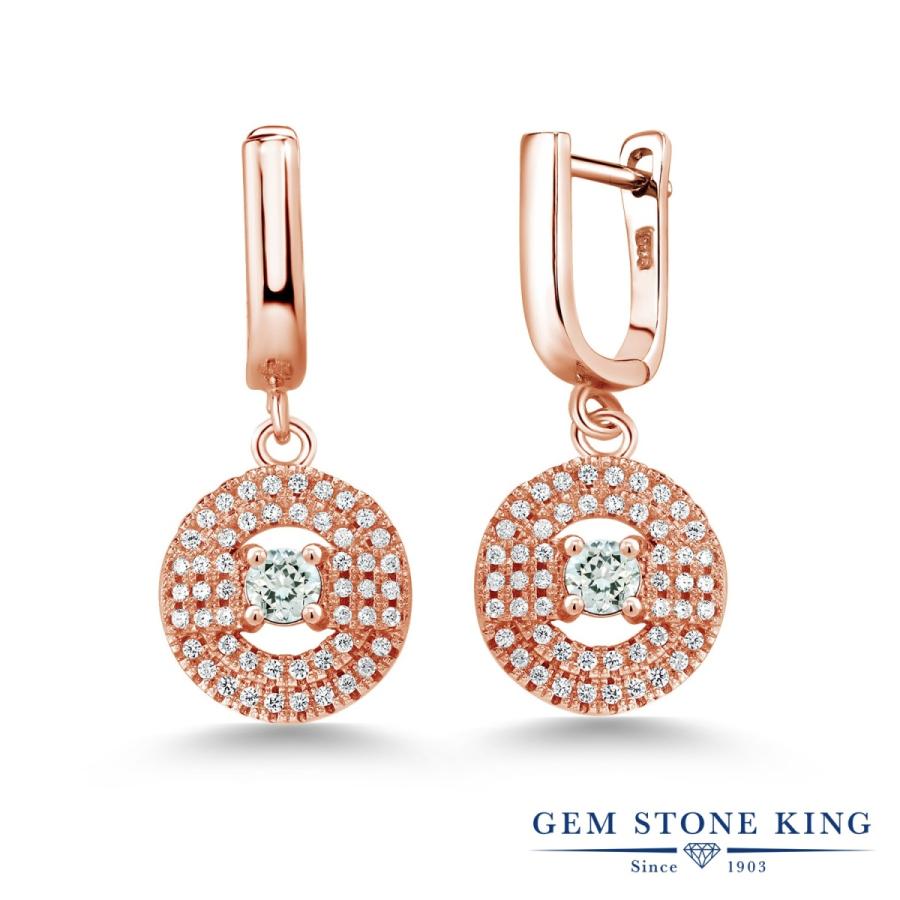 天然 アクアマリン ピアス レディース ピンクゴールド 加工 天然石 3月 誕生石 お守り 誕生日プレゼント 女性 アレルギー対応 ブランド フープ