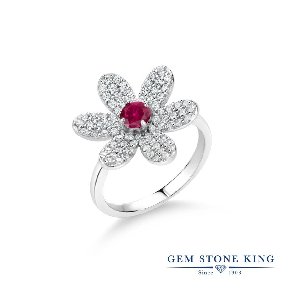 シンセティック ルビー リング レディース 指輪 7月 誕生石 お守り 誕生日プレゼント 女性 ブランド