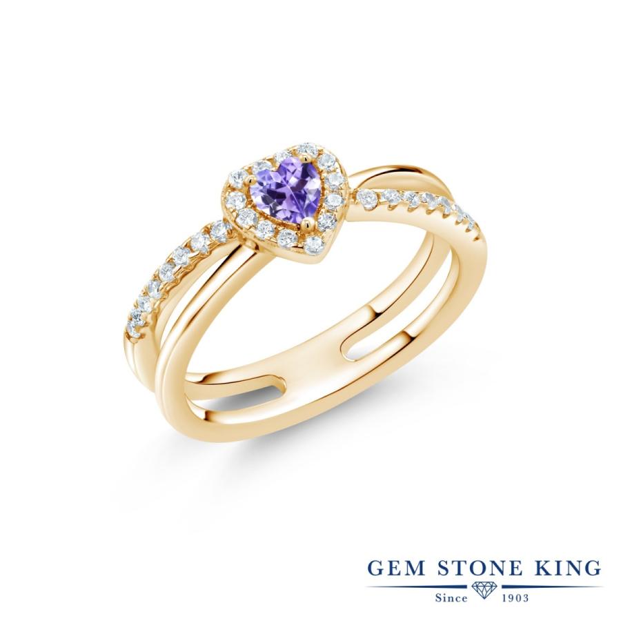 天然 タンザナイト リング レディース 指輪 イエローゴールド 加工 天然石 12月 誕生石 お守り 誕生日プレゼント 女性 ブランド