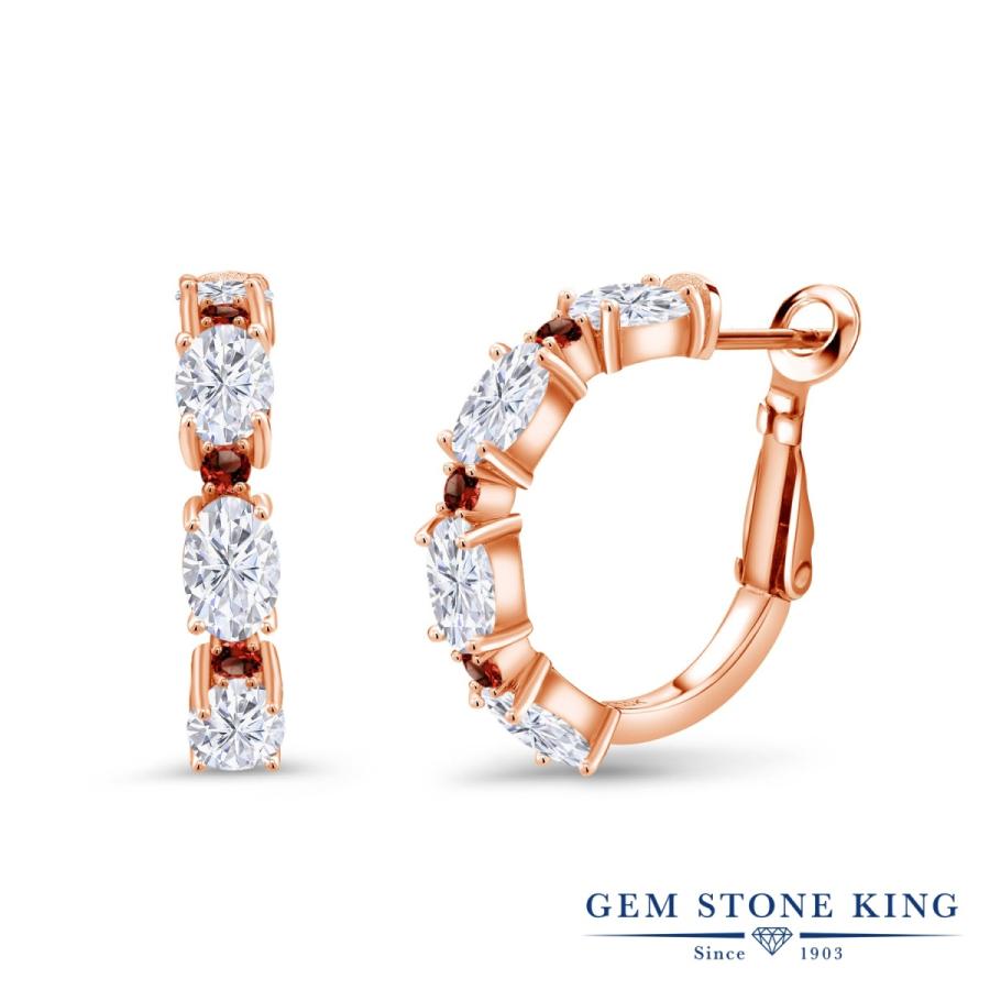 モアサナイト フープピアス レディース ピンクゴールド 加工 プレゼント 女性 アレルギー対応 ブランド