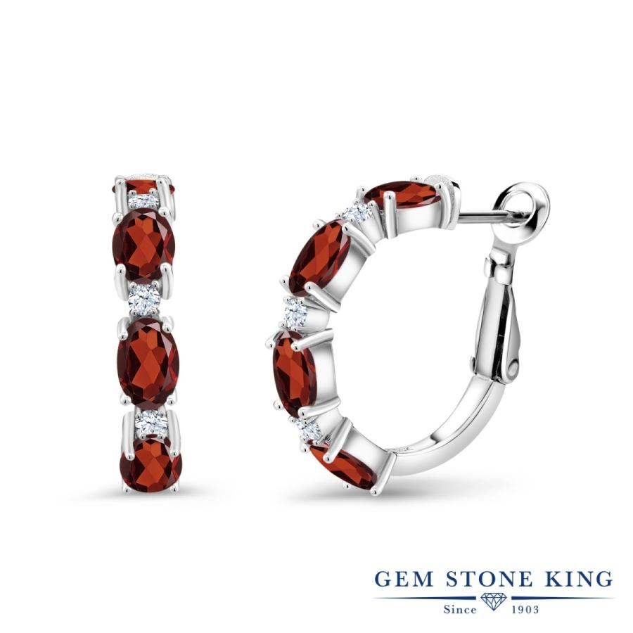 天然 ガーネット フープピアス レディース 天然石 1月 誕生石 お守り 誕生日プレゼント 女性 アレルギー対応 ブランド