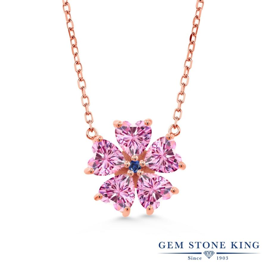 ピンク モアサナイト ネックレス レディース ピンクゴールド 加工 プレゼント 女性 ブランド