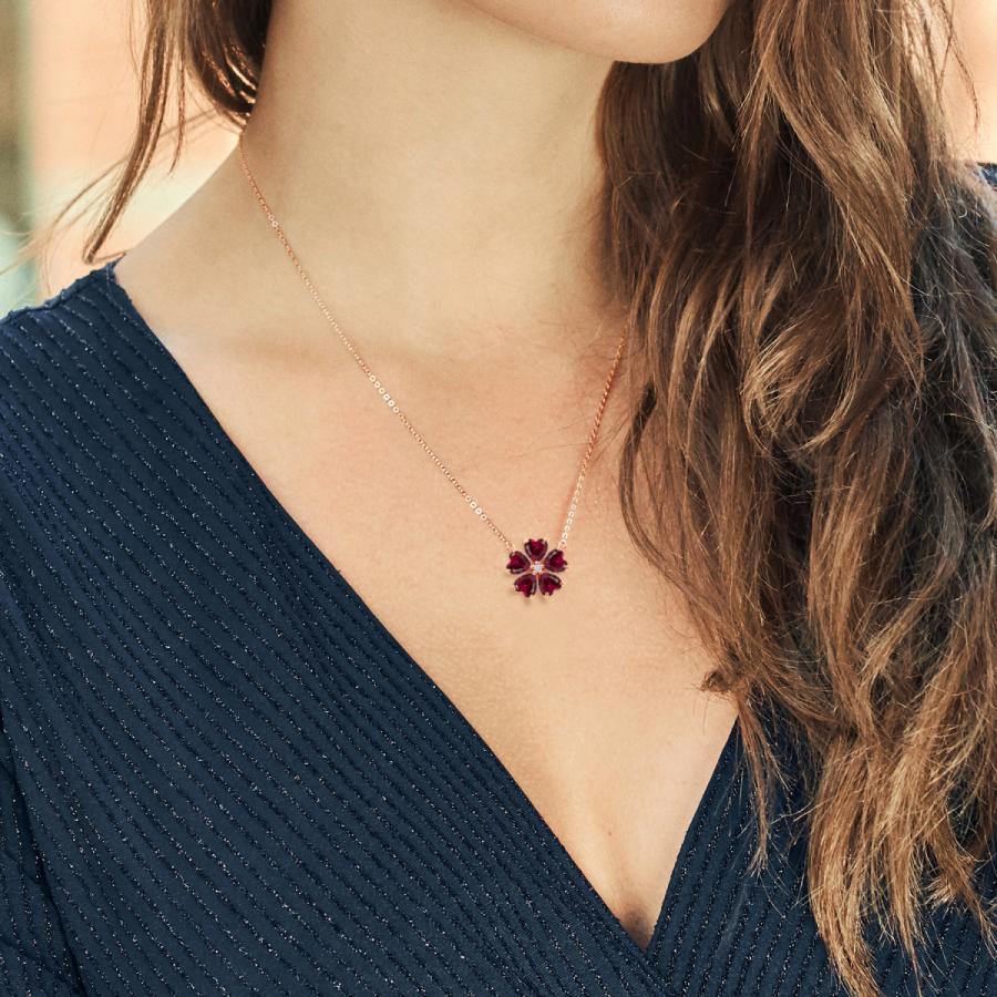 シンセティック ルビー ネックレス レディース ピンクゴールド 加工 7月 誕生石 ブランド Mgz 1708 Hs Cr R Cs W Rpss Gem Stone King 通販 Yahoo ショッピング