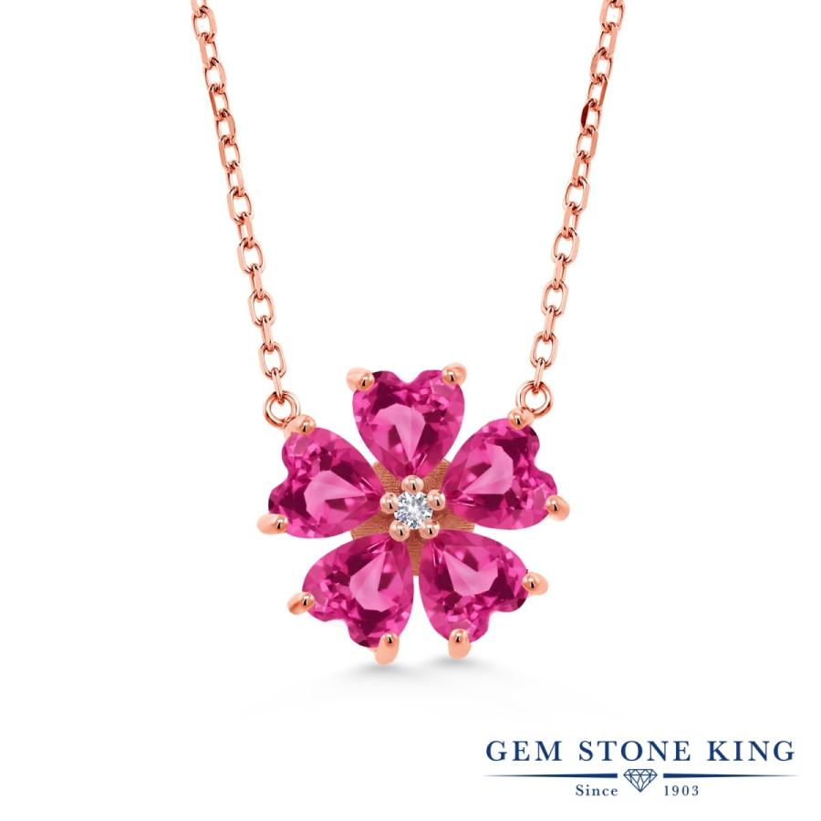 合成ピンクサファイア ネックレス レディース ピンクゴールド 加工 9月 誕生石 Mgz 1708 Hs Cs P Cs W Rpss Gem Stone King 通販 Yahoo ショッピング