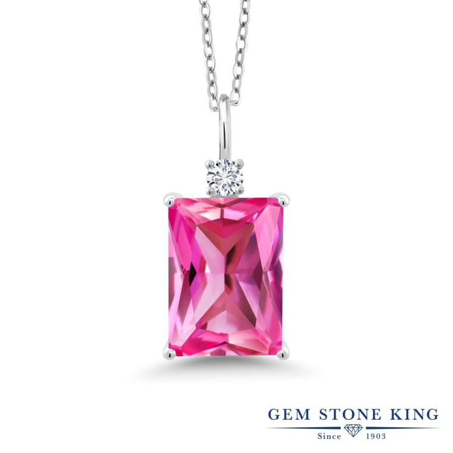 シンセティック ピンクサファイア ネックレス レディース 9月 誕生石 お守り 誕生日プレゼント 女性 ブランド