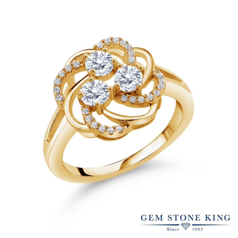 超目玉 合成ダイヤモンド 指輪 レディース リング イエローゴールド 加工 マルチストーン プレゼント 女性 第1位獲得 Kslcity Com My