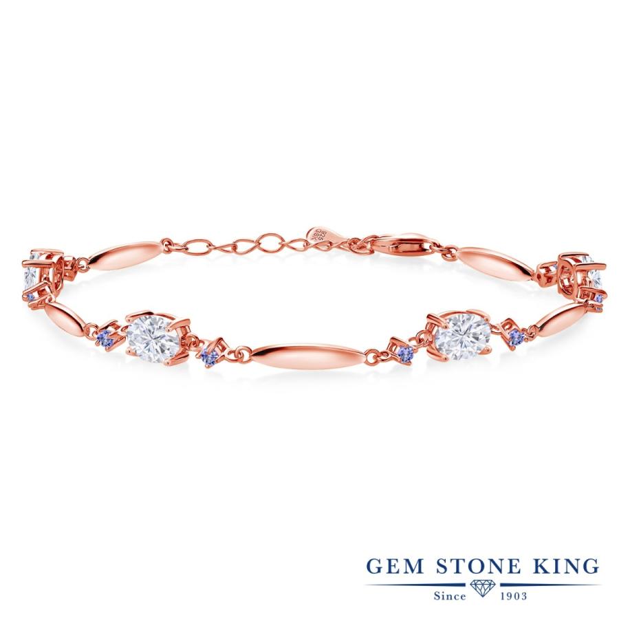 100%新品，安い モアサナイト ブレスレット レディース ピンクゴールド