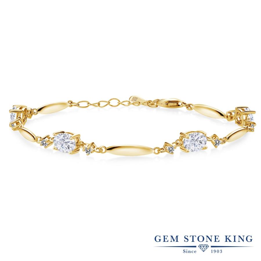 モアサナイト ブレスレット レディース イエローゴールド 加工 Forever Classic プレゼント 女性 40代 50代 ブランド