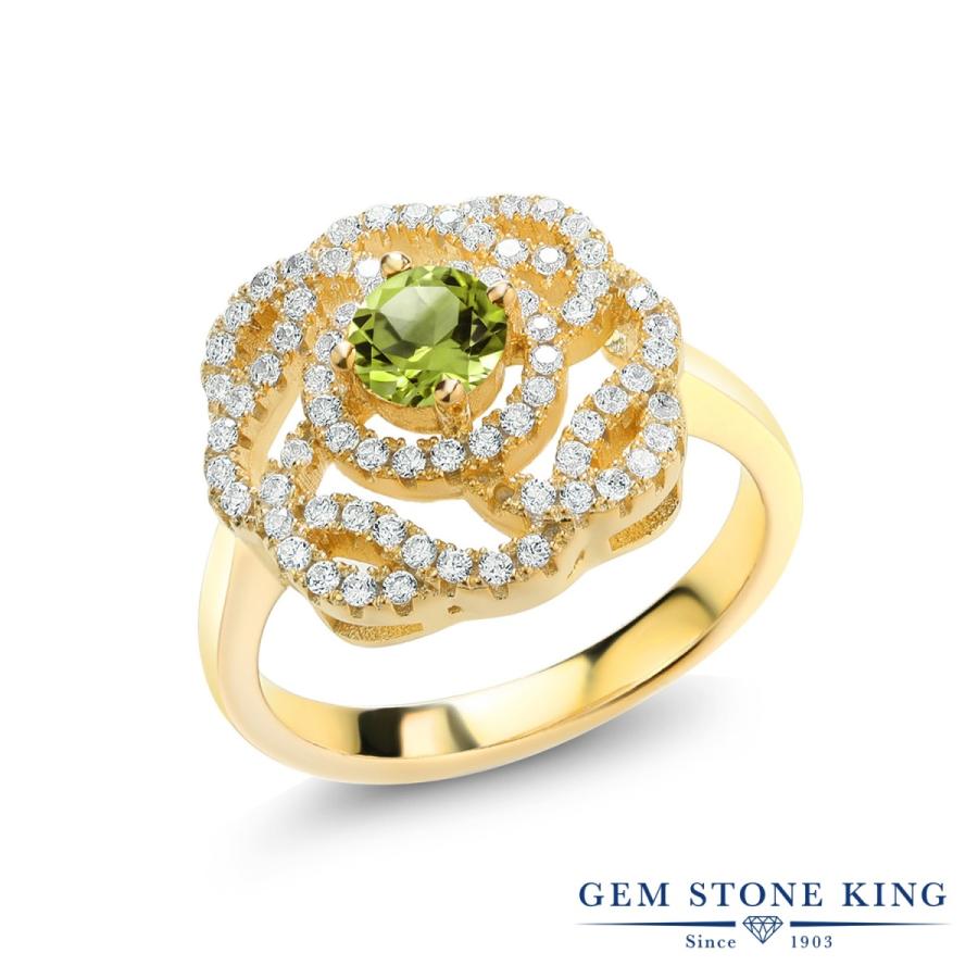 天然 ペリドット リング レディース 指輪 イエローゴールド 加工 天然石 8月 誕生石 お守り 誕生日プレゼント 女性 ブランド