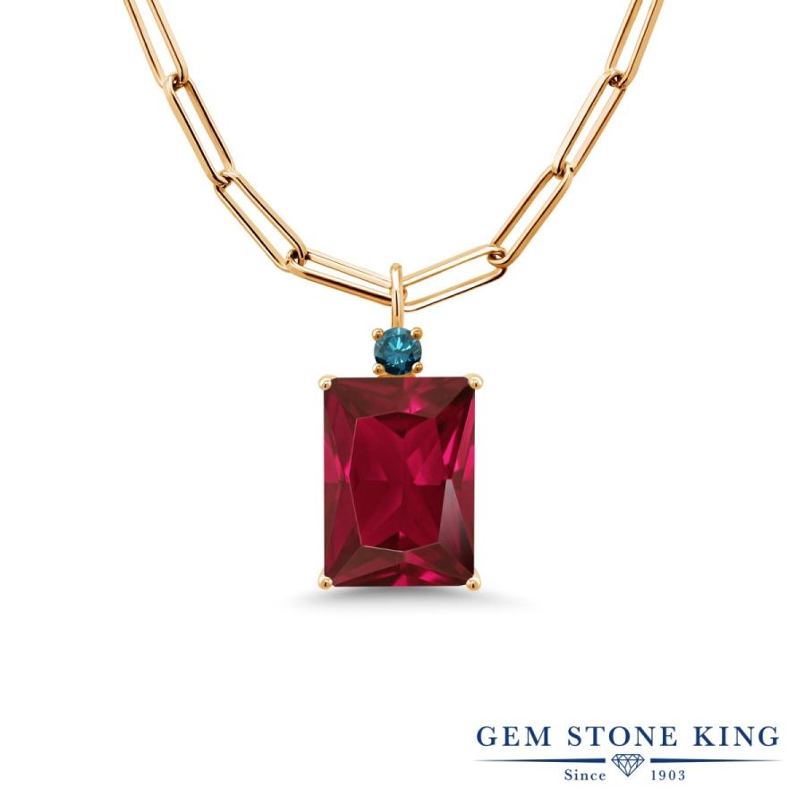 人気top ネックレス ブランド 誕生石 7月 加工 イエローゴールド レディース ネックレス ルビー 合成 ブランド 人気 合成ルビー レディース レディースアクセサリー Dagl Tg