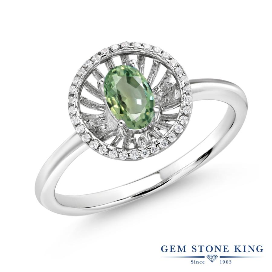 天然 グリーンサファイア リング レディース 指輪 天然石 9月 誕生石 お守り 誕生日プレゼント 女性 ブランド