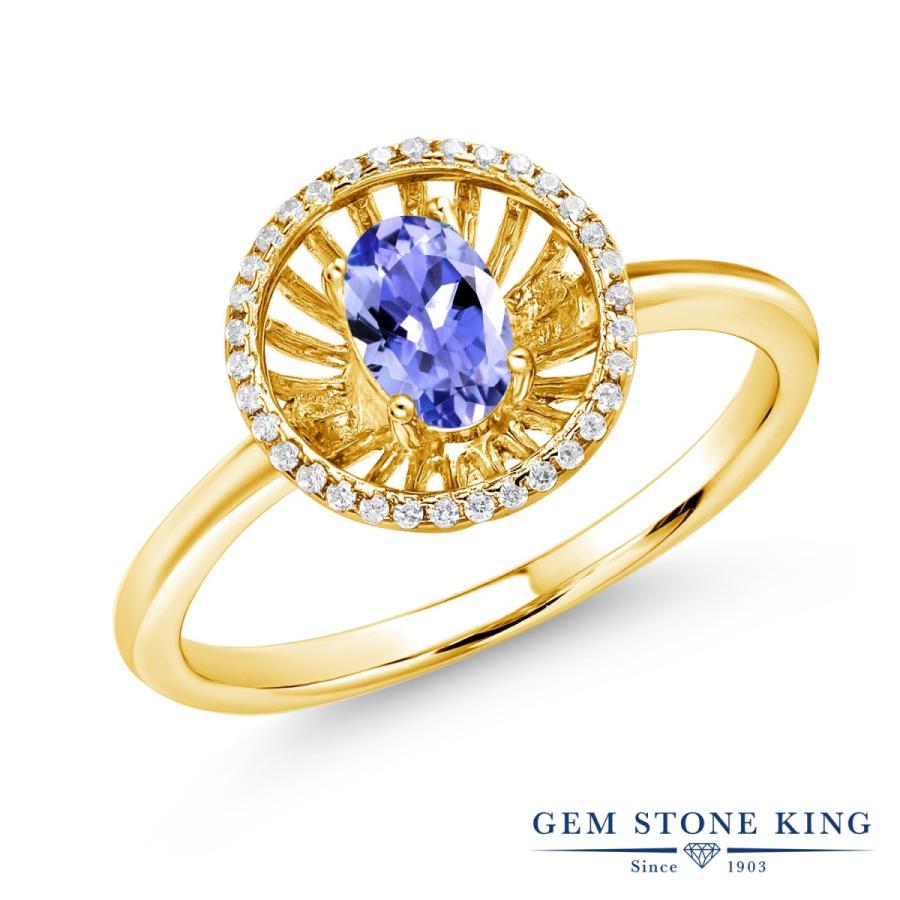 天然 タンザナイト リング レディース 指輪 イエローゴールド 加工 天然石 12月 誕生石 お守り 誕生日プレゼント 女性 ブランド