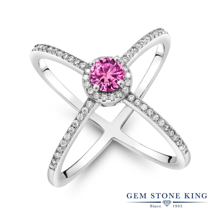 シンセティック ピンクサファイア リング レディース 指輪 9月 誕生石 お守り 誕生日プレゼント 女性 ブランド
