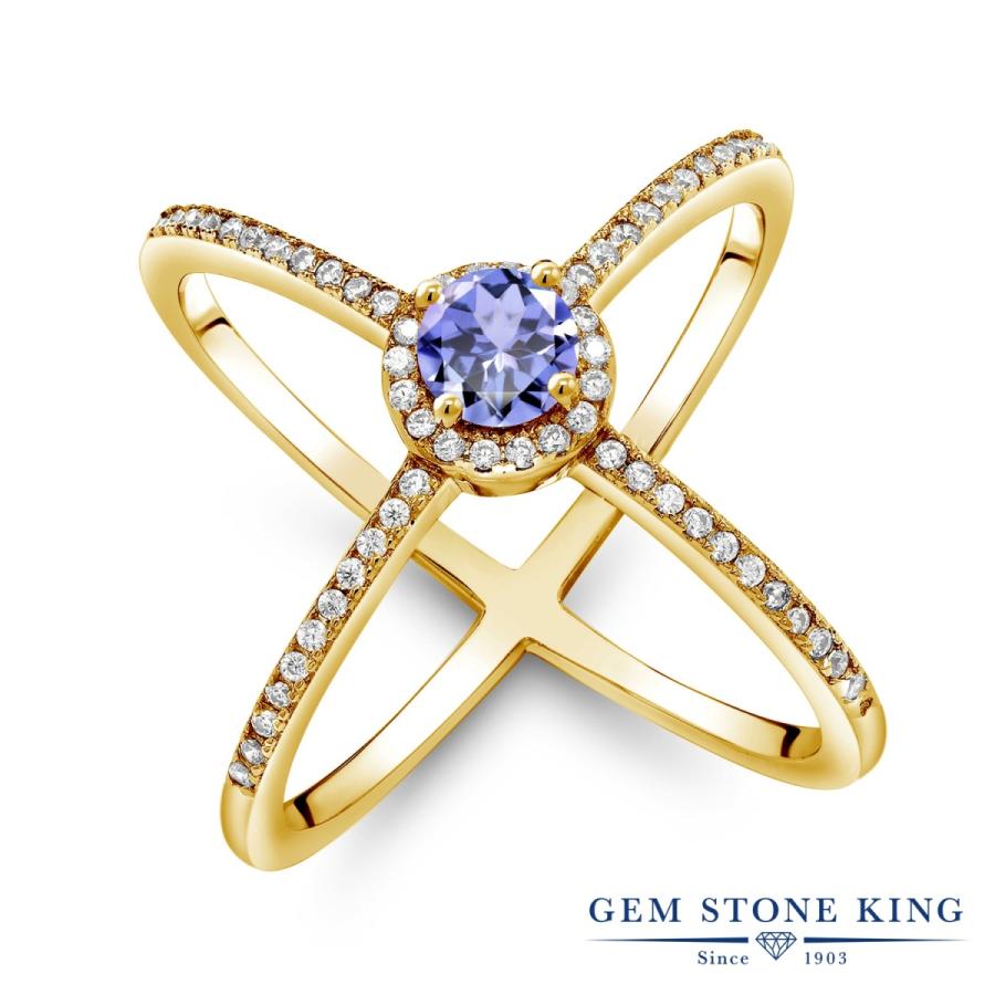 天然 タンザナイト リング レディース 指輪 イエローゴールド 加工 天然石 12月 誕生石 お守り 誕生日プレゼント 女性 ブランド