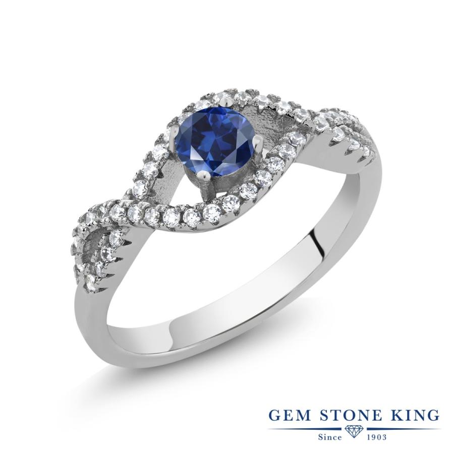 シンセティック サファイア リング レディース 指輪 9月 誕生石 お守り 誕生日プレゼント 女性 ブランド