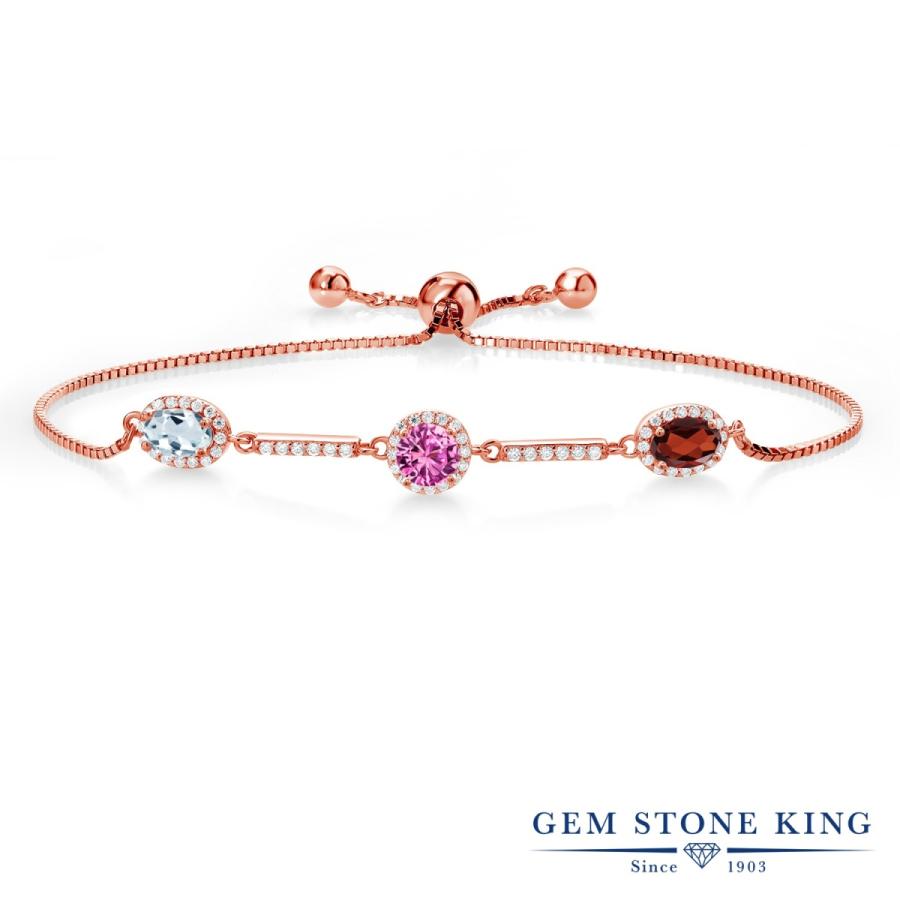 天然 アクアマリン ブレスレット レディース ピンクゴールド 加工 天然石 3月 誕生石 お守り 誕生日プレゼント 女性 40代 50代 ブランド