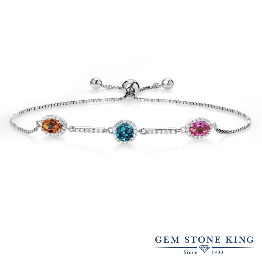 天然 ミスティック トパーズ ブレスレット レディース 天然石 お守り 40代 50代 ブランド