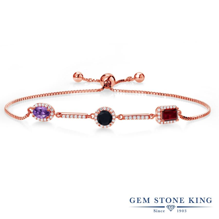 天然 アメジスト ブレスレット レディース ピンクゴールド 加工 天然石 2月 誕生石 お守り 誕生日プレゼント 女性 40代 50代 ブランド