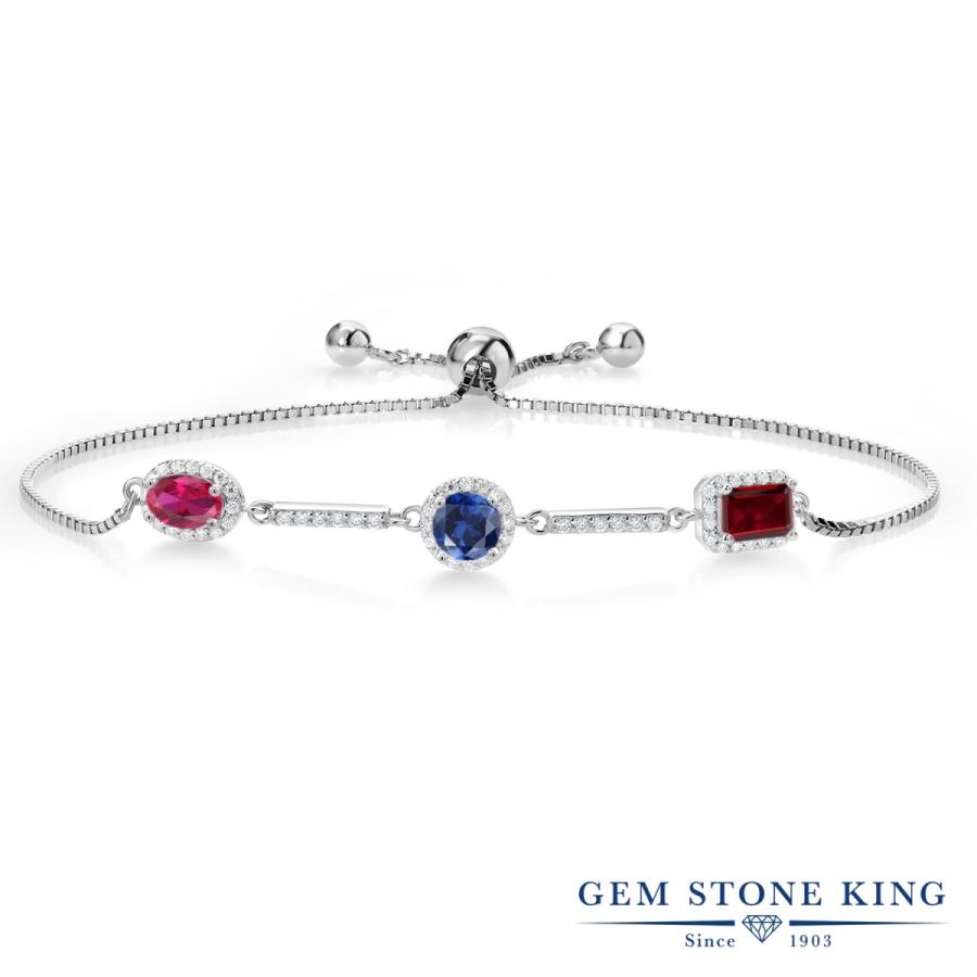 シンセティック ルビー ブレスレット レディース 7月 誕生石 お守り 誕生日プレゼント 女性 40代 50代 ブランド