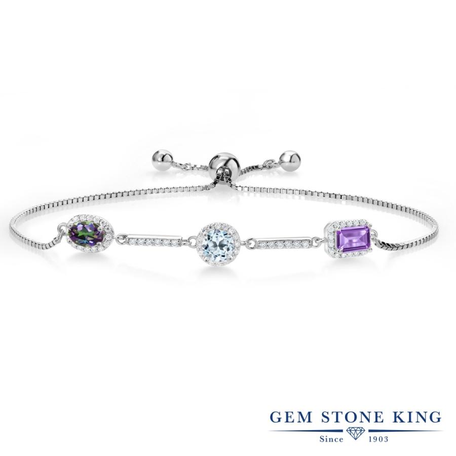 天然 ミスティック トパーズ ブレスレット レディース 天然石 お守り 40代 50代 ブランド