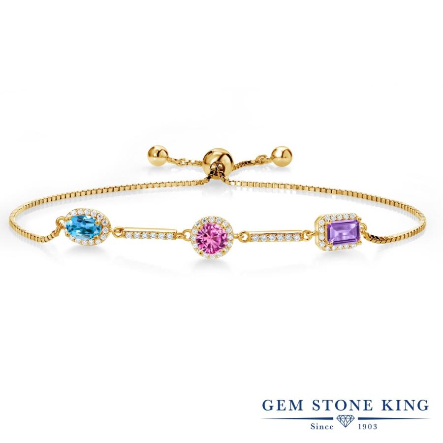 天然 スイスブルートパーズ ブレスレット レディース イエローゴールド 加工 天然石 11月 誕生石 お守り 誕生日プレゼント 女性 40代 50代 ブランド