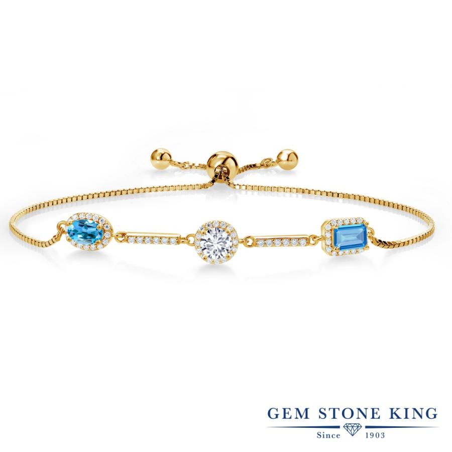 天然 スイスブルートパーズ ブレスレット レディース イエローゴールド 加工 天然石 11月 誕生石 お守り 誕生日プレゼント 女性 40代 50代 ブランド