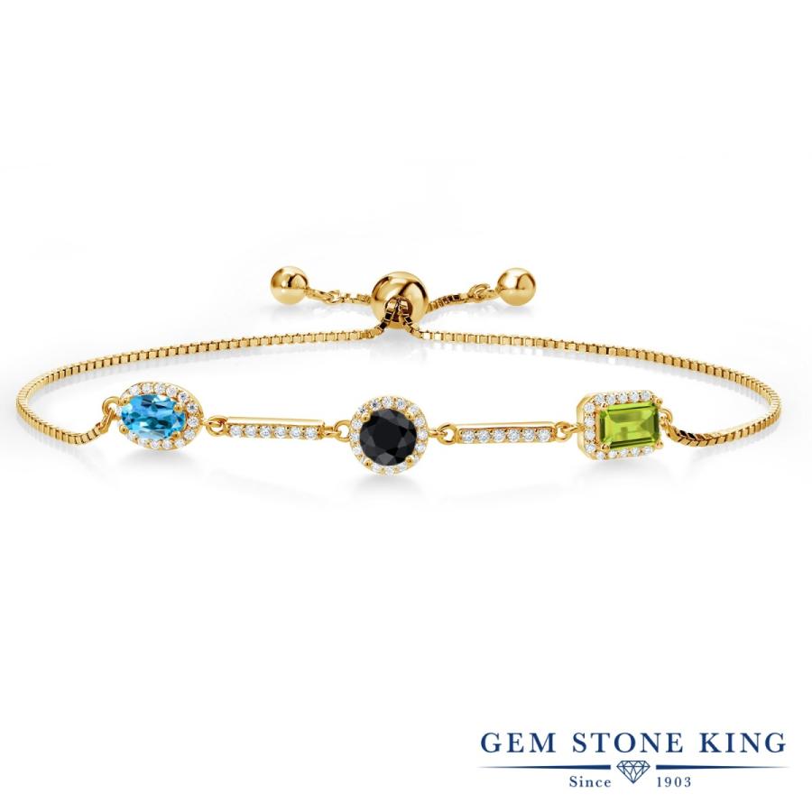 天然 スイスブルートパーズ ブレスレット レディース イエローゴールド 加工 天然石 11月 誕生石 お守り 誕生日プレゼント 女性 40代 50代 ブランド