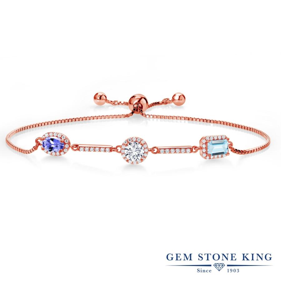 天然 タンザナイト ブレスレット レディース ピンクゴールド 加工 天然石 12月 誕生石 お守り 誕生日プレゼント 女性 40代 50代 ブランド