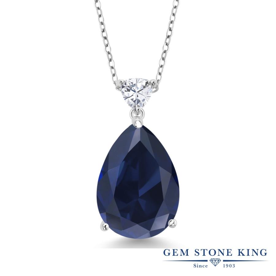 シンセティック サファイア ネックレス レディース 9月 誕生石 お守り 誕生日プレゼント 女性 ブランド