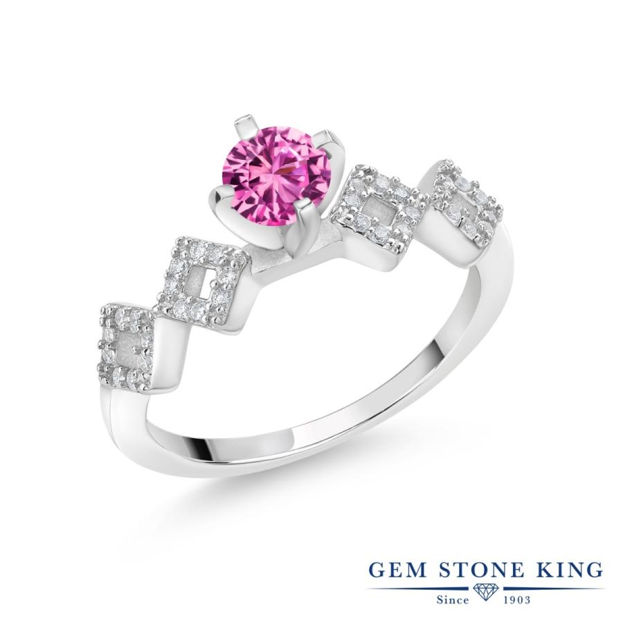 シンセティック ピンクサファイア リング レディース 指輪 9月 誕生石 お守り 誕生日プレゼント 女性 ブランド
