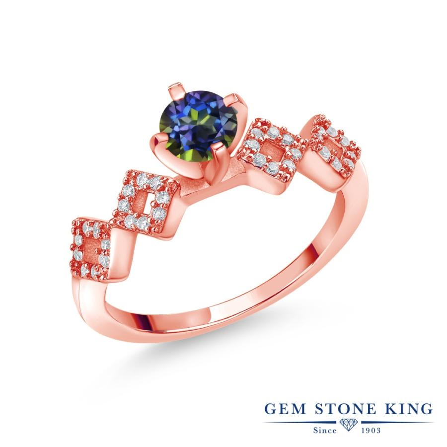 天然 ミスティック トパーズ リング レディース 指輪 ピンクゴールド 加工 天然石 お守り ブランド