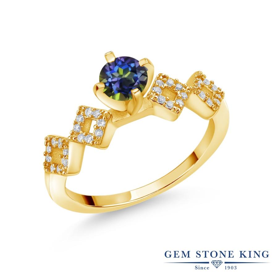 天然 ミスティック トパーズ リング レディース 指輪 イエローゴールド 加工 天然石 お守り ブランド