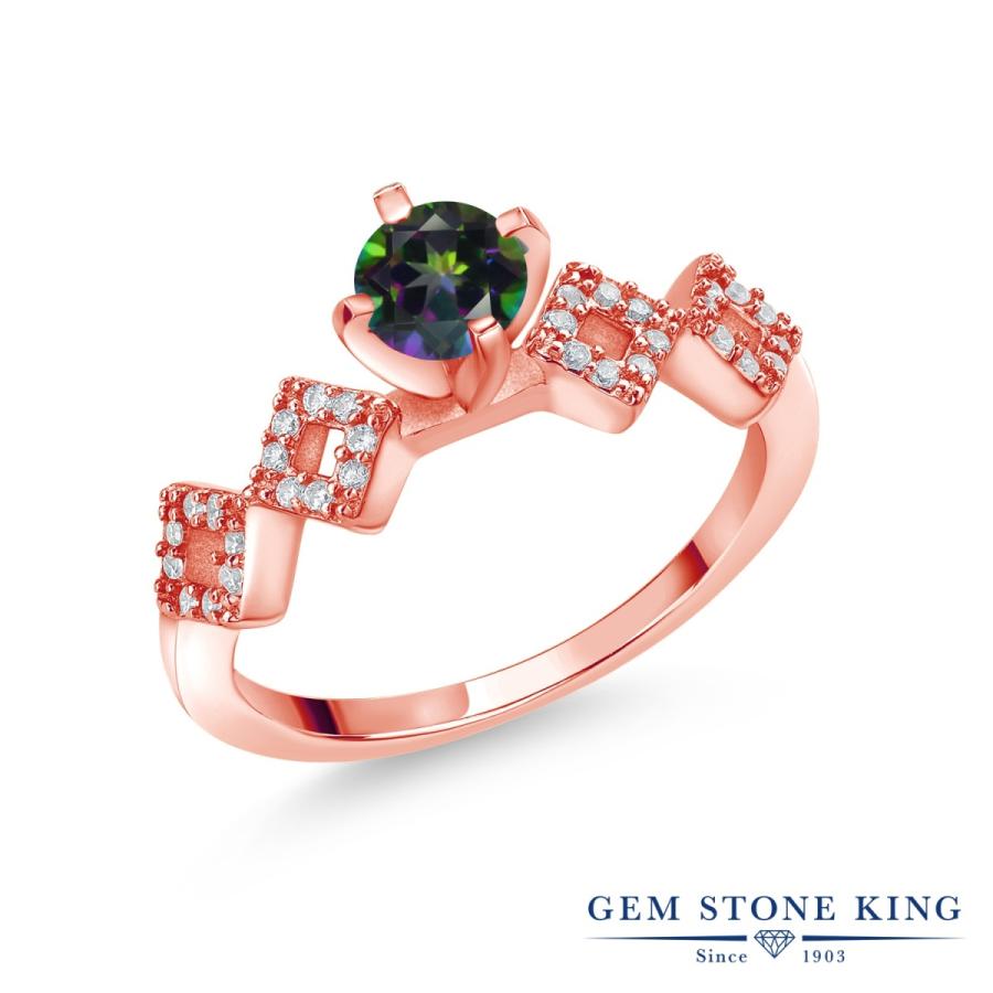 天然 ミスティック トパーズ リング レディース 指輪 ピンクゴールド 加工 天然石 お守り ブランド