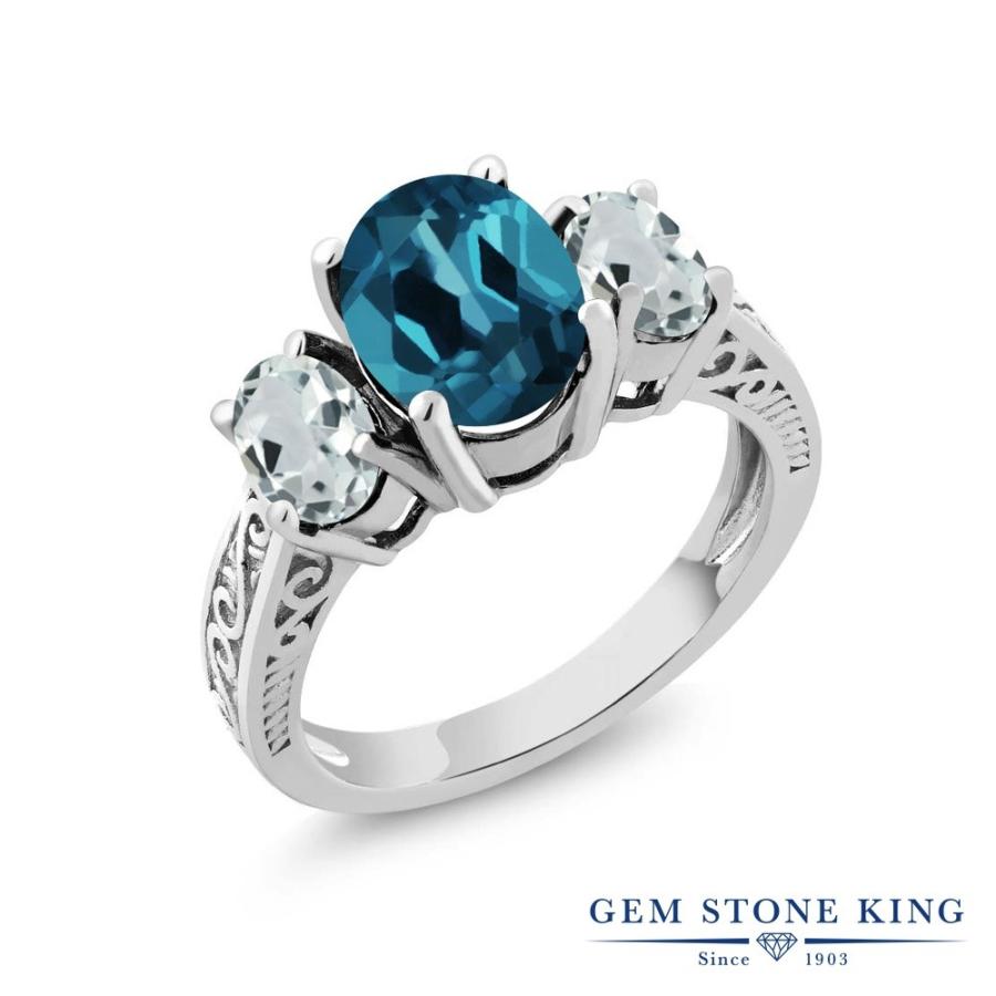 天然 ロンドンブルートパーズ リング レディース 指輪 天然石 11月 誕生石 お守り 誕生日プレゼント 女性 ブランド