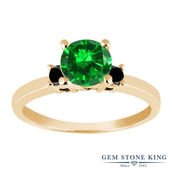 ナノ エメラルド リング レディース 指輪 イエローゴールド 加工 ブランド