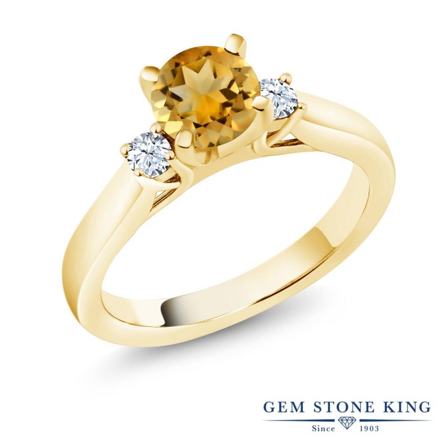 天然 シトリン リング レディース 指輪 イエローゴールド 加工 天然石 11月 誕生石 お守り 誕生日プレゼント 女性 ブランド