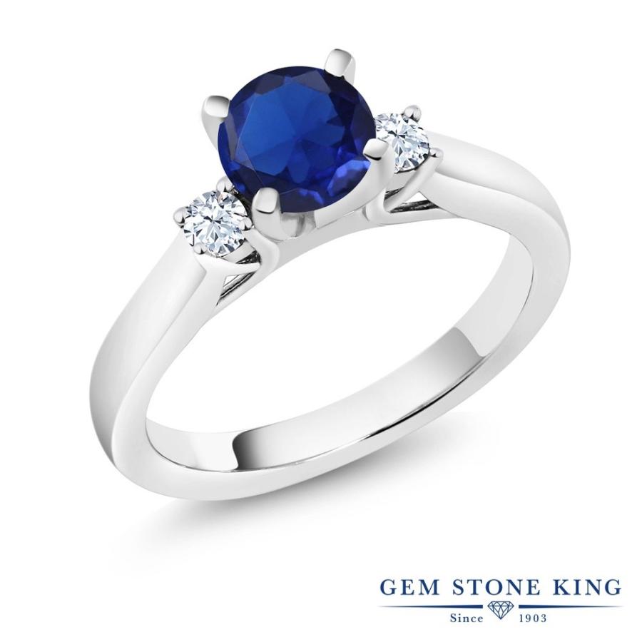 シンセティック サファイア リング レディース 指輪 9月 誕生石 お守り 誕生日プレゼント 女性 ブランド