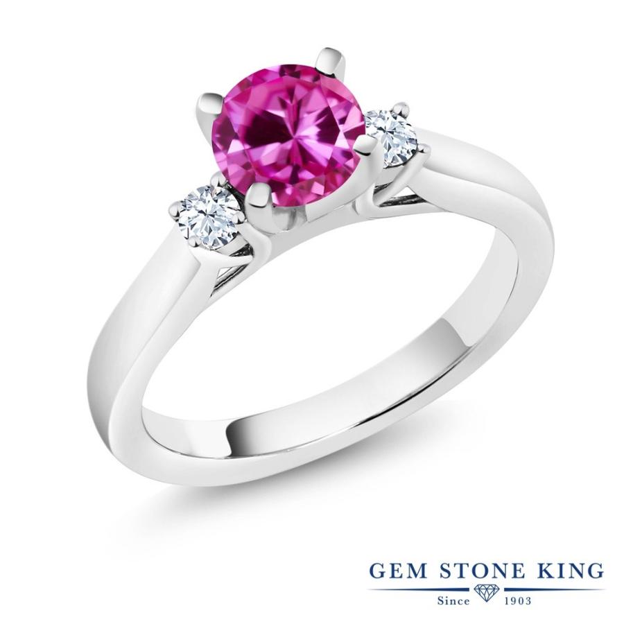 シンセティック ピンクサファイア リング レディース 指輪 9月 誕生石 お守り 誕生日プレゼント 女性 ブランド