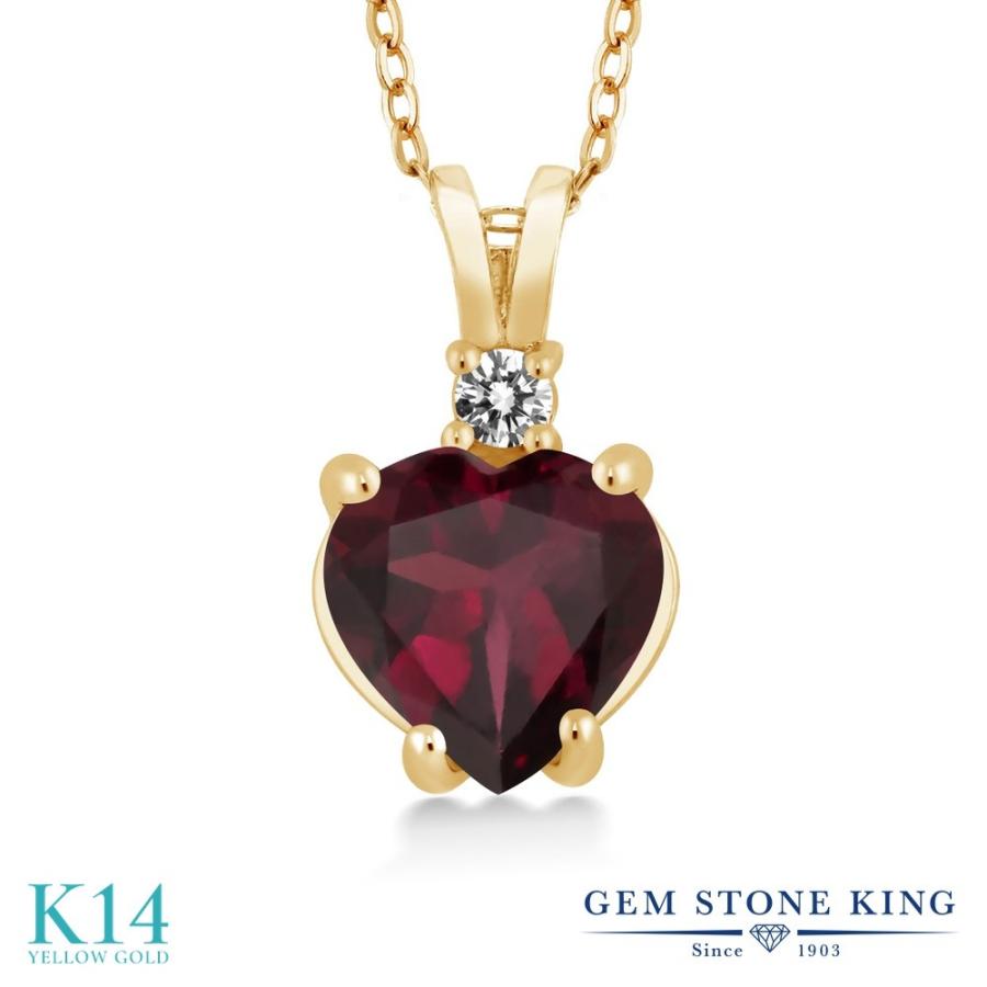 天然 ロードライト ガーネット ネックレス レディース 14金 イエローゴールド 天然石 お守り ブランド