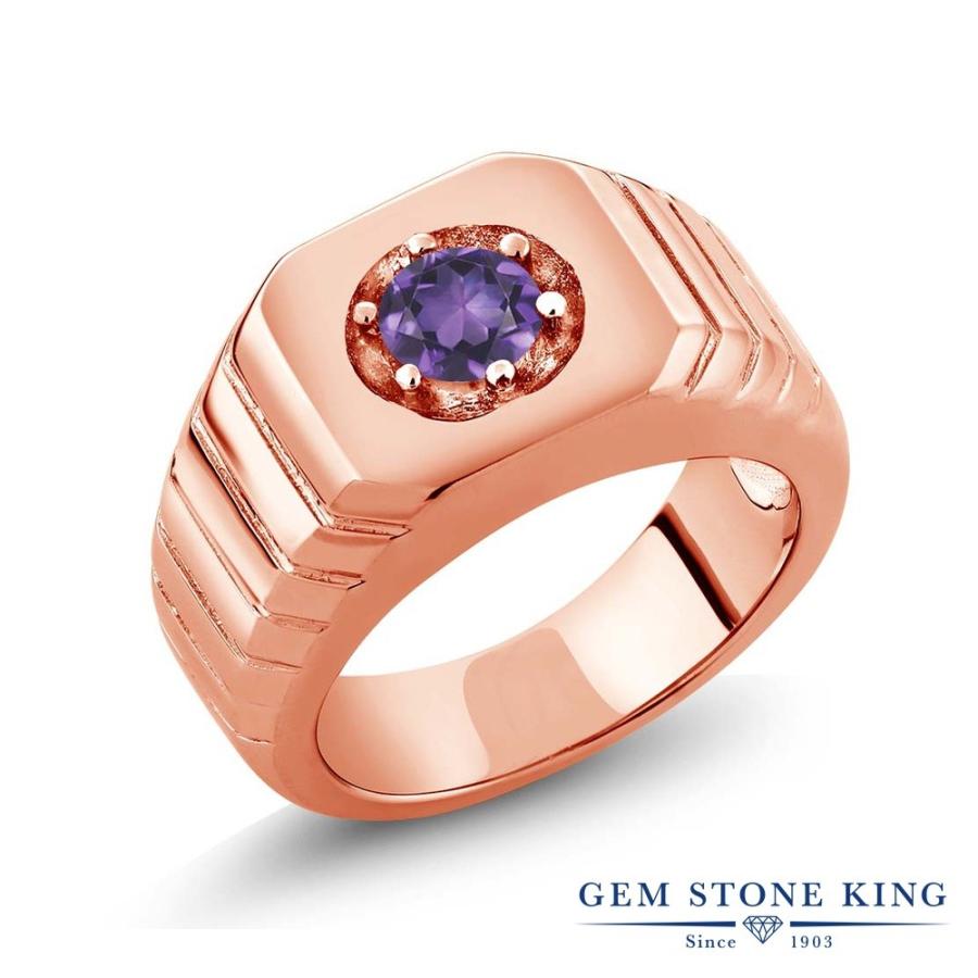 天然 アメジスト リング レディース 指輪 ピンクゴールド 加工 天然石 2月 誕生石 お守り 誕生日プレゼント 女性 ブランド